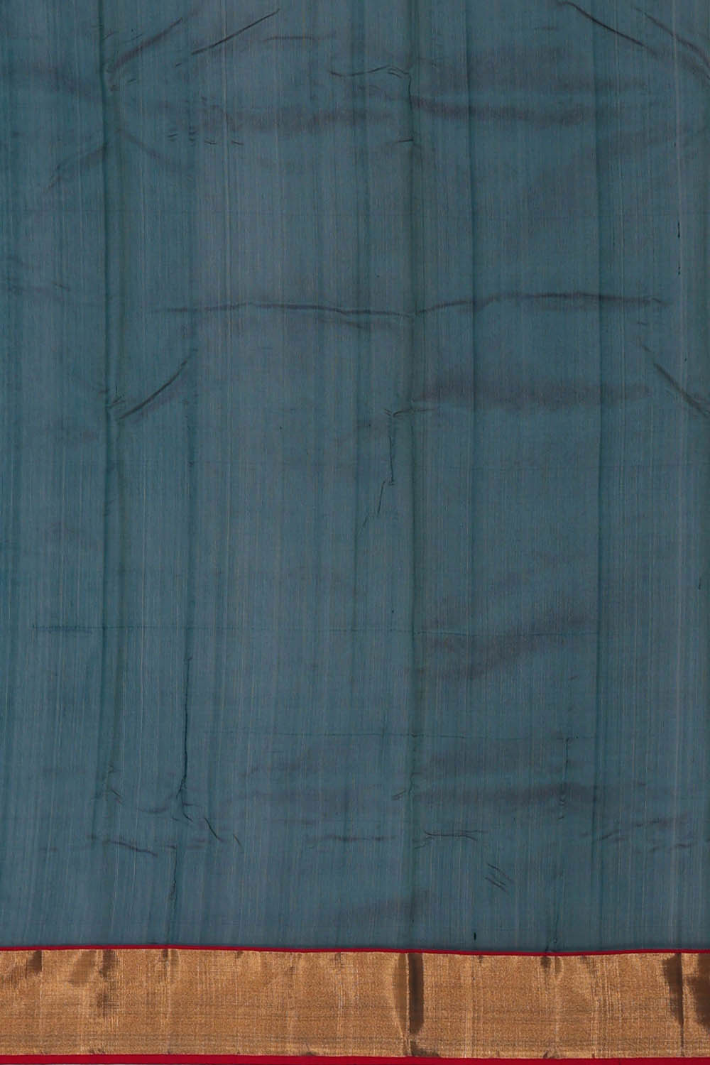 Image of Chanderi Silk Dark Peacock Blue Saree